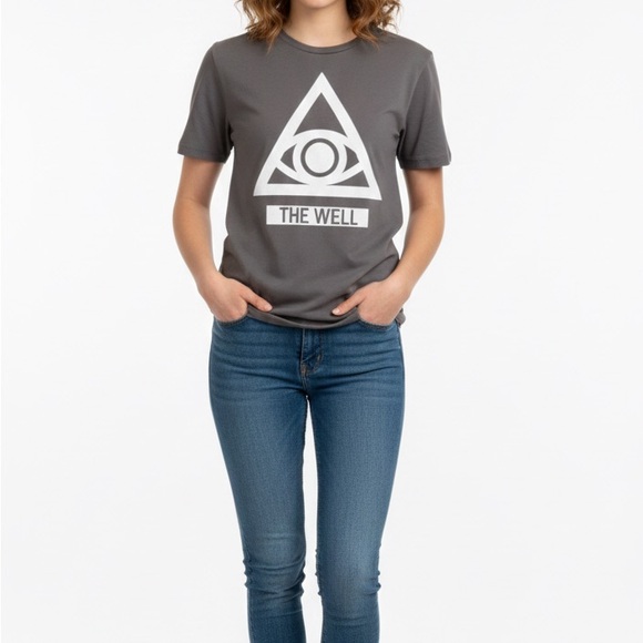 The Well Other - VINTAGE LIGHT CHARCOAL GRAY GIRLS T-SHIRT SIZE 14-16